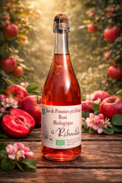 Jus de Pomme Pétillant Rosé Biologique