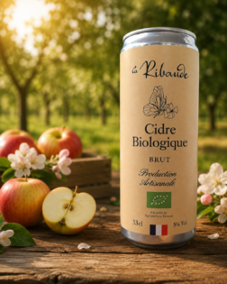 Cidre Biologique Brut Canette 33cl